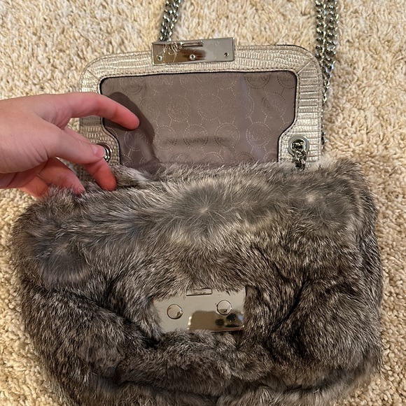 Gray Michael Kors Crossbody Bag with Chain Strap - Picture 3 of 6